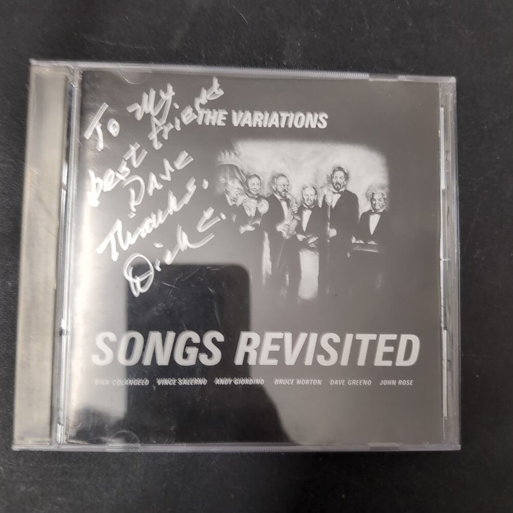 "Songs Revisited" CD by The Variations Signed Dick Colangelo Auto W/ Inscription